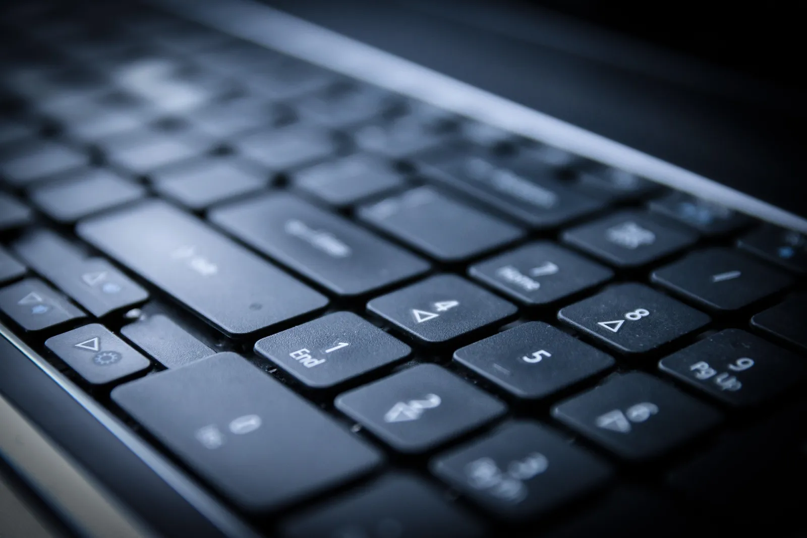 Close-up of a laptop keyboard